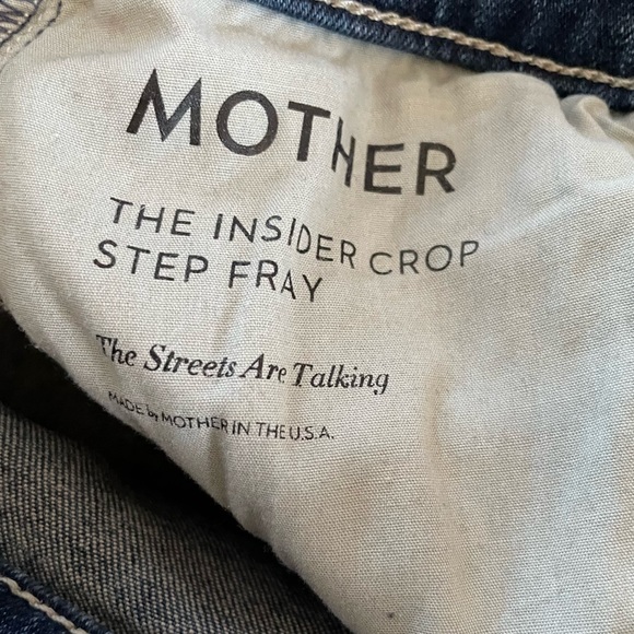Mother Denim Jeans The Insider Crop Step Fray The Streets are Talking Size 30 - Picture 4 of 10